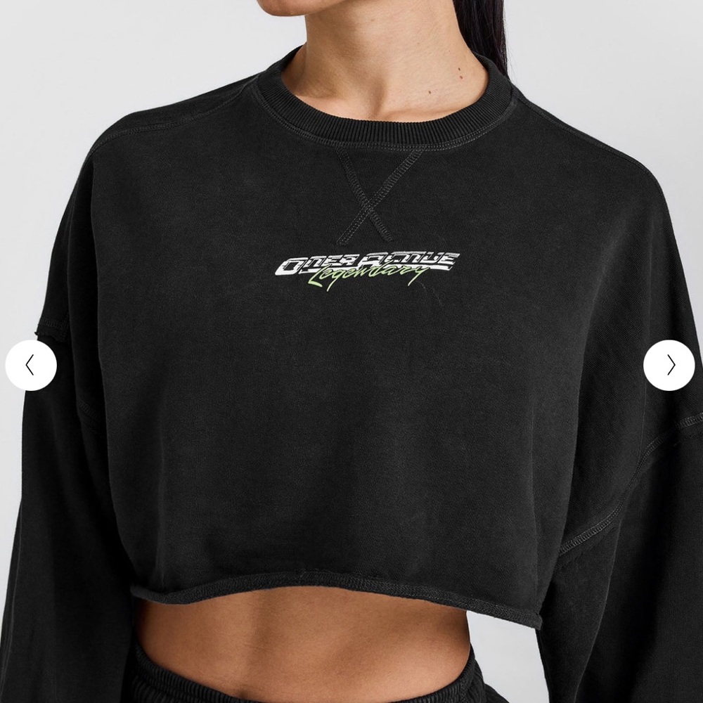Oner Active Black Cropped Sweatshirt